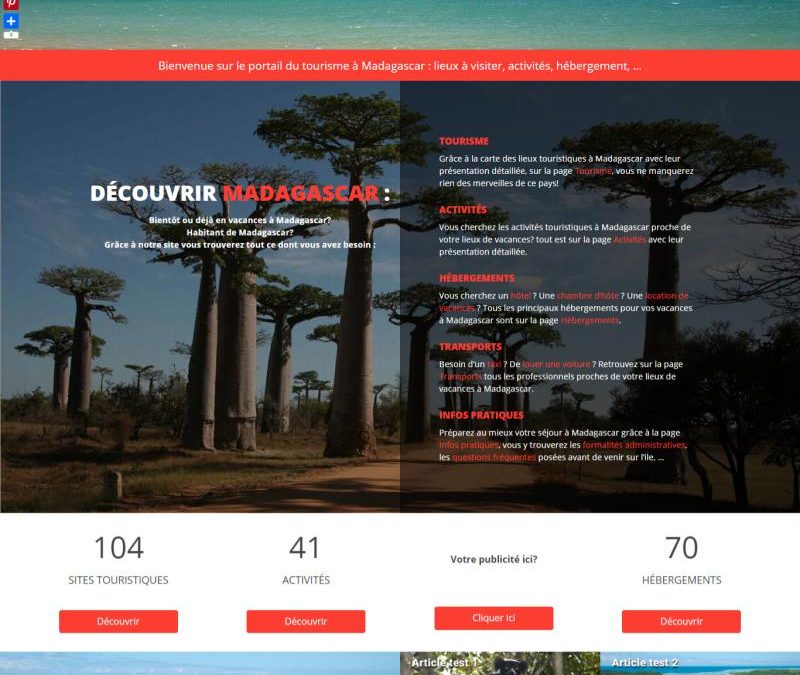 Le site de Madagascar