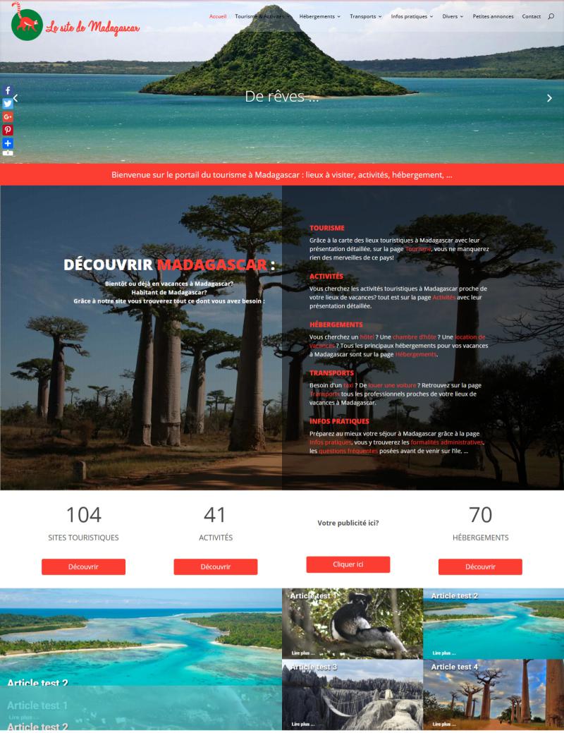 Le site de Madagascar