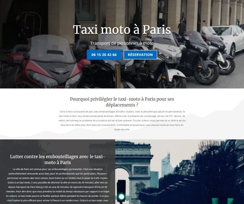 Taxi moto à Paris